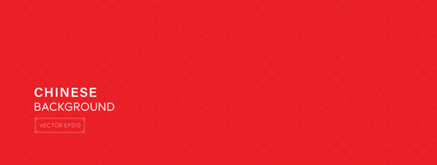 Oriental Chinese new year line pattern on red banner background