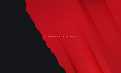 Modern abstract black dop with red color background