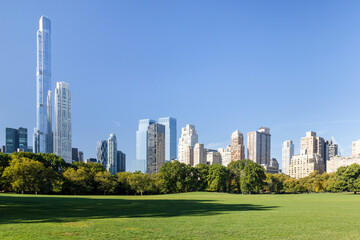 Manhattan skyscrapers and Central Park