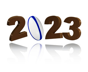 Rugby 2023 Design on White