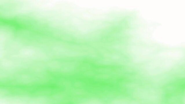 Animated Clouds Moving Fast on Green Screen. Animated Smoke Moving on Green Screen