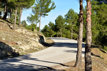 Winding road through the Spanish mountains