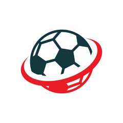 Football logo vector icon