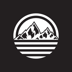Mountain logo template vector icon 