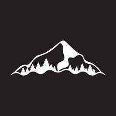 Mountain logo template vector icon 