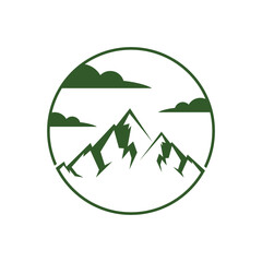 Mountain logo template vector icon 