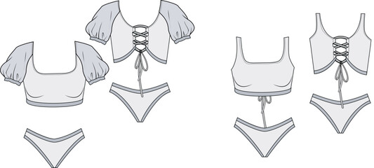 illustration of a set of bikini