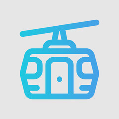 Cableway icon in gradient style about travel, use for website mobile app presentation