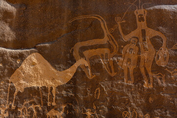 Saudi Arabia, Najran Province, Najran, Prehistoric petroglyphs and inscriptions of Bir Hima