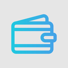 Wallet icon in gradient style about travel, use for website mobile app presentation