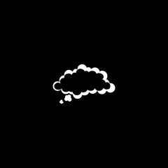 Thought cloud icon isolated on dark background