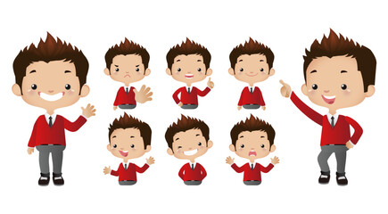 Cute business people set