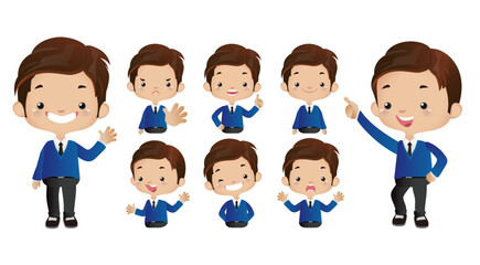 Cute business people set