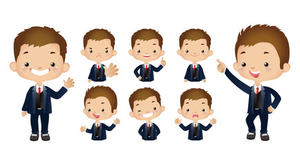 Cute business people set