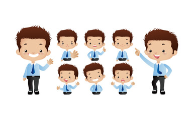 Obraz premium Cute business people set