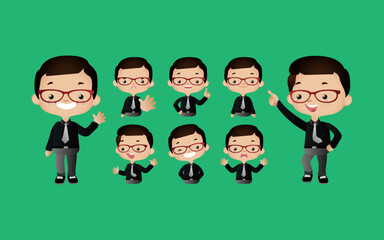 Cute business people set