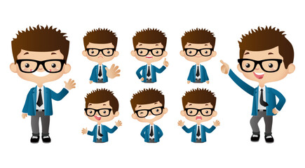 Cute business people set