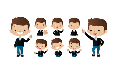 Cute business people set