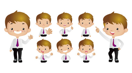 Cute business people set