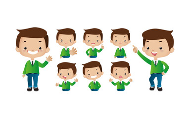 Cute business people set