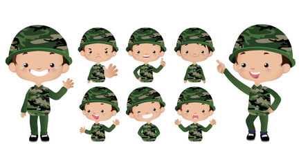 Cute army set