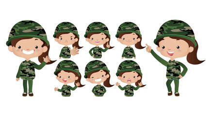 Cute army set