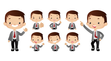 Fototapeta premium Cute business people set