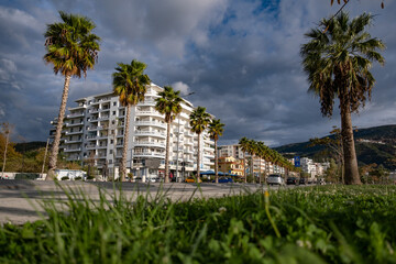lungomare street in the Vlora city in the Albania country
