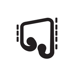 illustration vector symbol of music note icon.