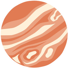 Venus illustration in flat color design