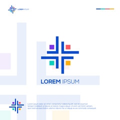 Minimalist medical healthcare logo design