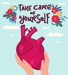 Heart vector design. Realistic anatomy pictures. Human body internal organs,