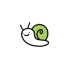 Snail logo template vector icon illustration