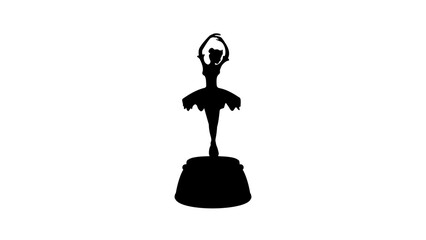 Ballerina Music Box silhouette © OMIA
