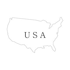 High detailed vector map -USA. UNITED STATE OF AMERICA.