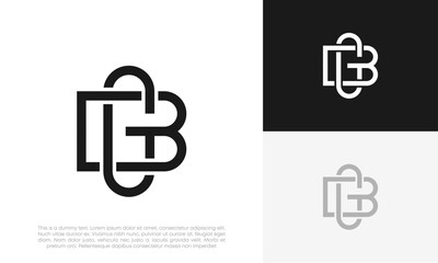 letter GB or BG initial logo design vector	
