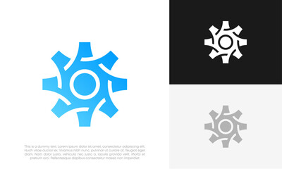 gear logo design vector