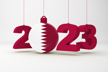  2023 Year With Qatar Flag