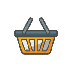 shopping basket bag icon design vector template