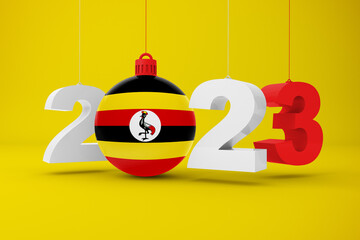 2023 Year With Uganda Flag