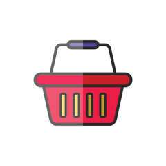 shopping basket bag icon design vector template