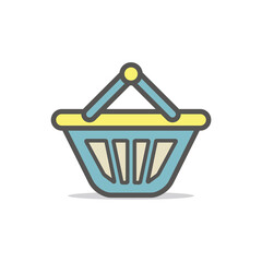 Fototapeta premium shopping basket bag icon design vector template