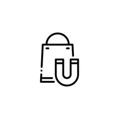 shopping magnet icon