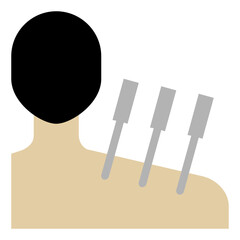 Acupuncture flat icon