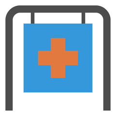 hospital flat icon
