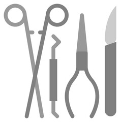 Surgery tool flat icon