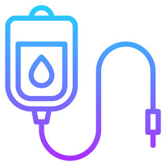 blood bag gradient line icon