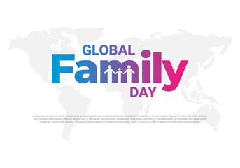 Global family day background celebrated on January 1st.