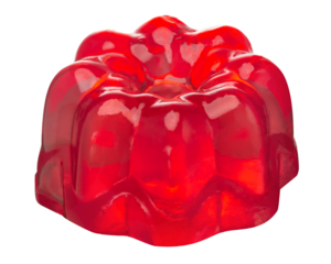 Red jelly, molded, isolated transparent png