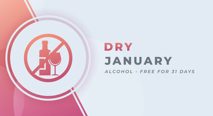 Happy Dry January Day Celebration Vector Design Illustration for Background, Poster, Banner, Advertising, Greeting Card - obrazy, fototapety, plakaty